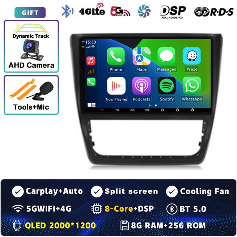Android 14 Radio For Skoda Yeti 5L 2009 2010 - 2014 Player Multimedia GPS Navigation Stereo CarPlay Auto Video 4G+WIFI 2 DIN