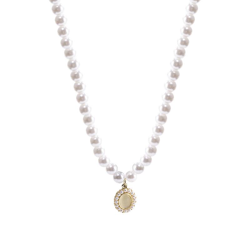 Elegante Barockperlen- & Katzenaugen-Schlüsselbeinkette für Damen - Luxuriöses, hochwertiges Design