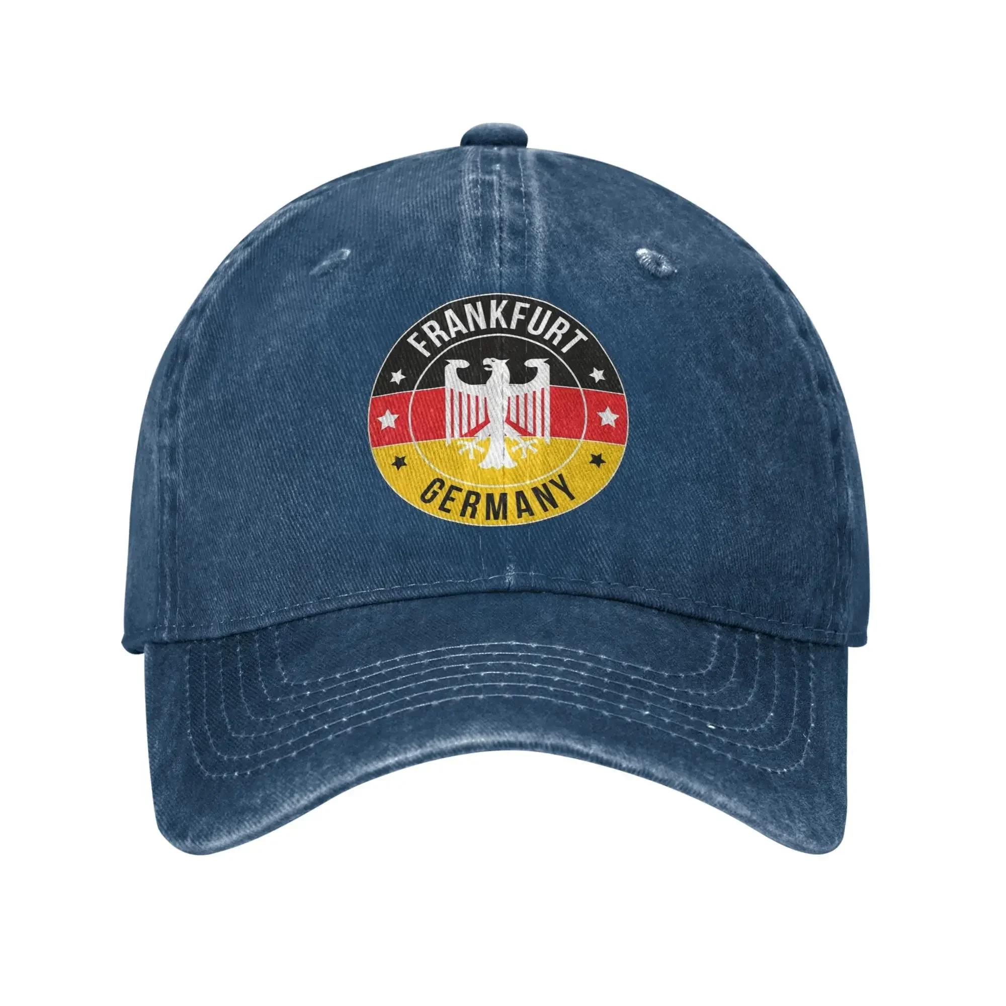 

Eintracht Frankfurted Baseball Cap Sun Outdoor Sports Breathable Washed Trucker Hat Female Male Stylish Print Baseball Caps One Size