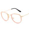 Newly designed womens glasses optically metal frame leopard print clear lens glass glasses golden square glasses men UV400