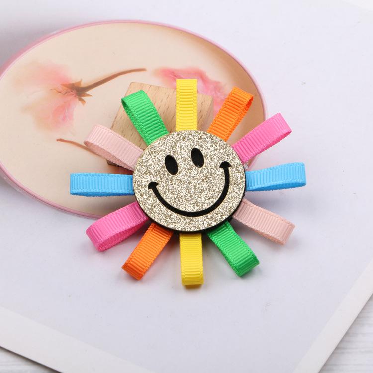 Colorful Sunflower Hair Clips for Children - Korean Style Handmade Accessories