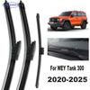 Front & Rear Wiper Blades For WEY Tank 300  - 2025 Windshield Brushes 18"+18"+10" Windscreen Quiet Cleaning Accessories
