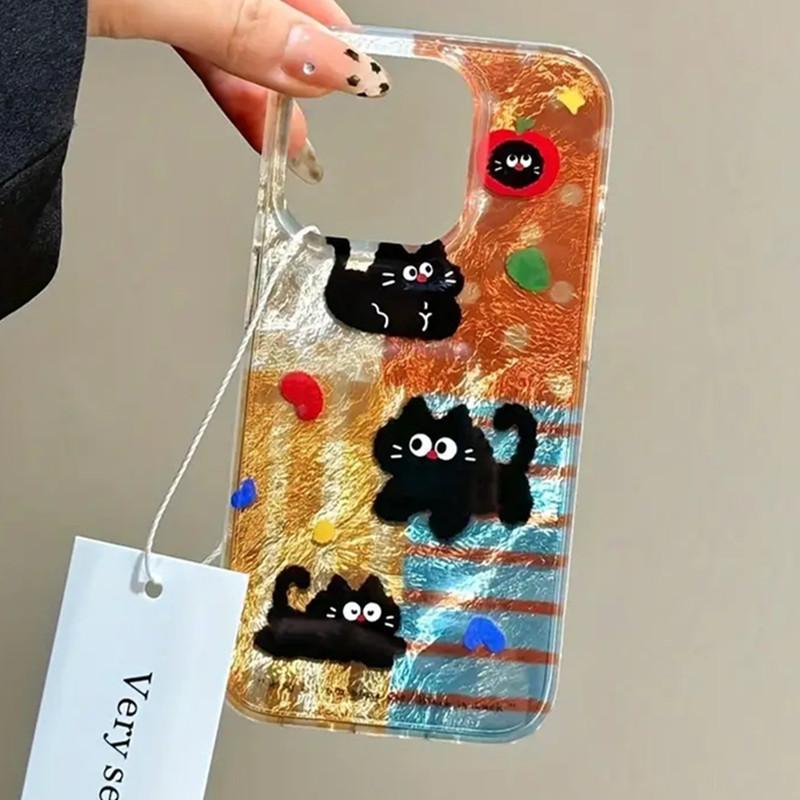 

Cartoon Graffiti Animals Phone Case for iPhone 16e 13 11 12 14 15 16 Pro Max XR X XS 7 8 15 Plus SE Vortex Pattern Hard Cover For iPhone 16e