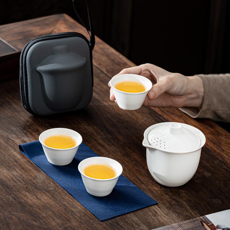 Retro, Elegant and Simple, Portable Camping Travel Tea Set, Small Set, Outdoor Business Trip, Business Tea Set, Gift.