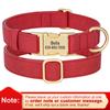 Personalized Dog Collar PU Leather Dog Collars Free Custom Metal Buckle Pet Necklace for Small Medium Large Dogs Pitbull Bulldog