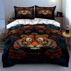 Tiger floral motif Bedding Duvet cover sets Duvet covers Pillowcases gifts (1 * Duvet Cover 2 * Pillowcases, without duvet insert)