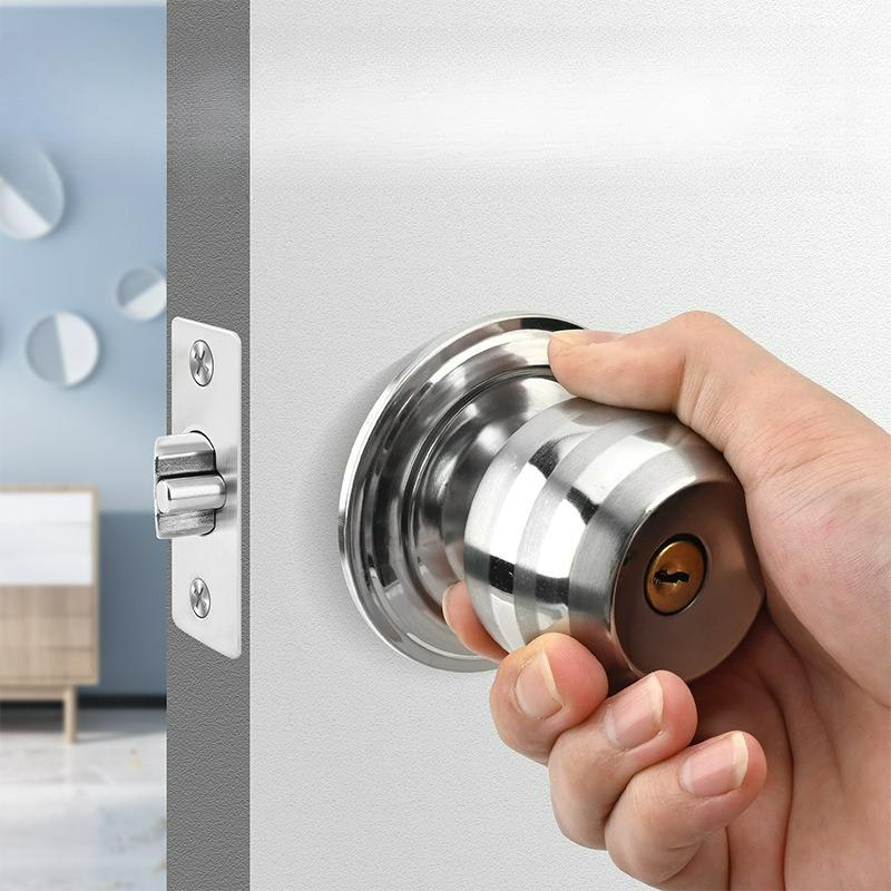 Stainless Steel Spherical Wooden Door Lock Bathroom Toilet Door Lock 5831 Ball Lock