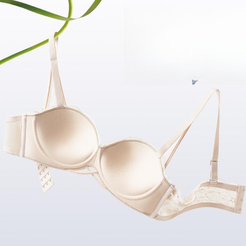 Half-cup Bra Women's Gathering Bra Beautiful Back Underwear Sexy Lace Bra Push Up Bra
