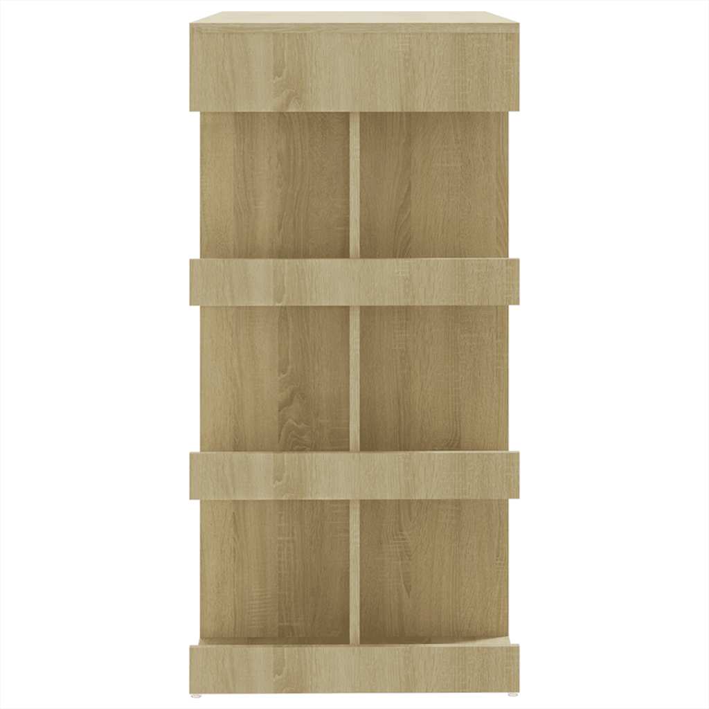 Bar Table with Shelf Sonoma Oak Finish 100 x 50 x 101.5 cm Particleboard