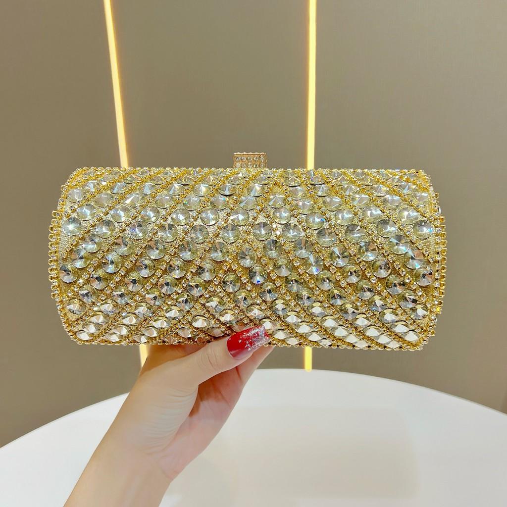 Elegant Evening Clutch Bag For Women With Sparkling Rhinestone Detailing For Formal Events