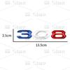 For z333 208 308 408 508 GT RCZ Emblem Chrome Metal 3D Car Sticker Rear Trunk Fender Side Decal Auto Accessories 333z