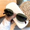 Trendy Oval Sunglasses for Women Men Classic Metal Frame Sun Glasses UV Protection Stylish Shades