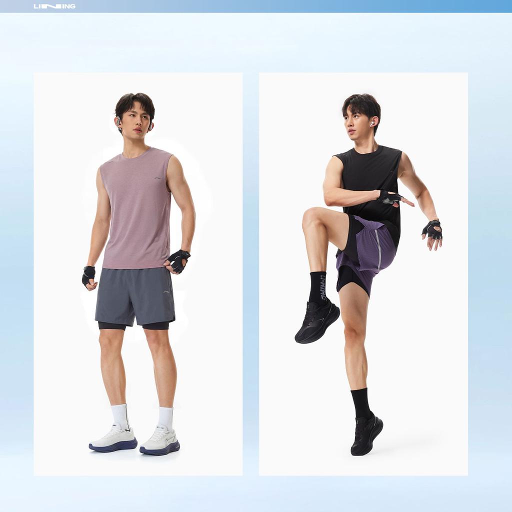 Li-Ning Quick-Dry Cool Round Neck Logo Fitness Vest Men Tops AVSW045-1