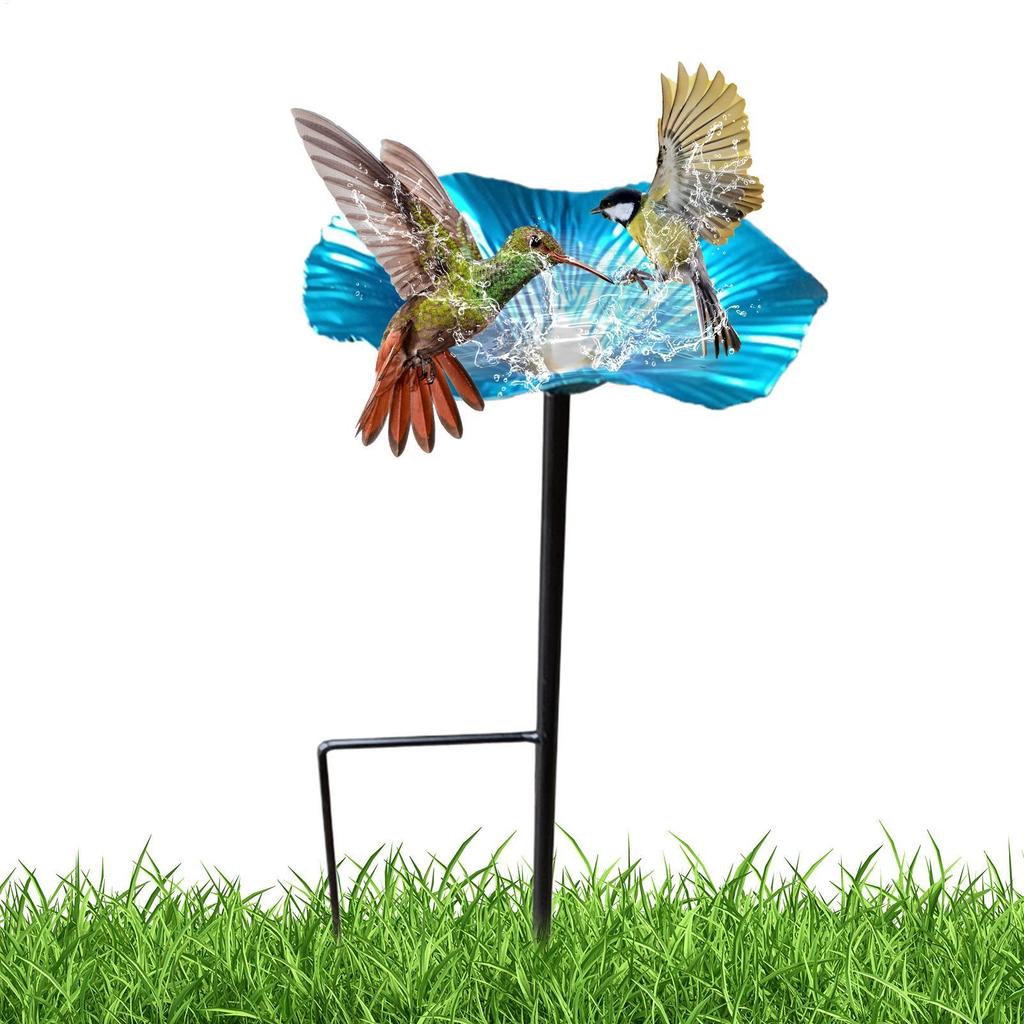Bird Bath for Outdoors Garden Removeable Stand Bird Bath Bowl with Garden Stake for Courtyard Outdoor Garden Patio Yard Decor