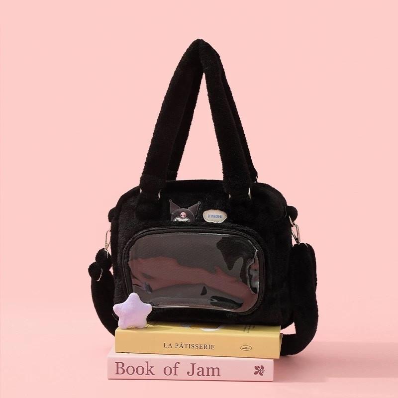 

Kuromi Melody Anime Plush Single Shoulder Crossbody Handbag Bag