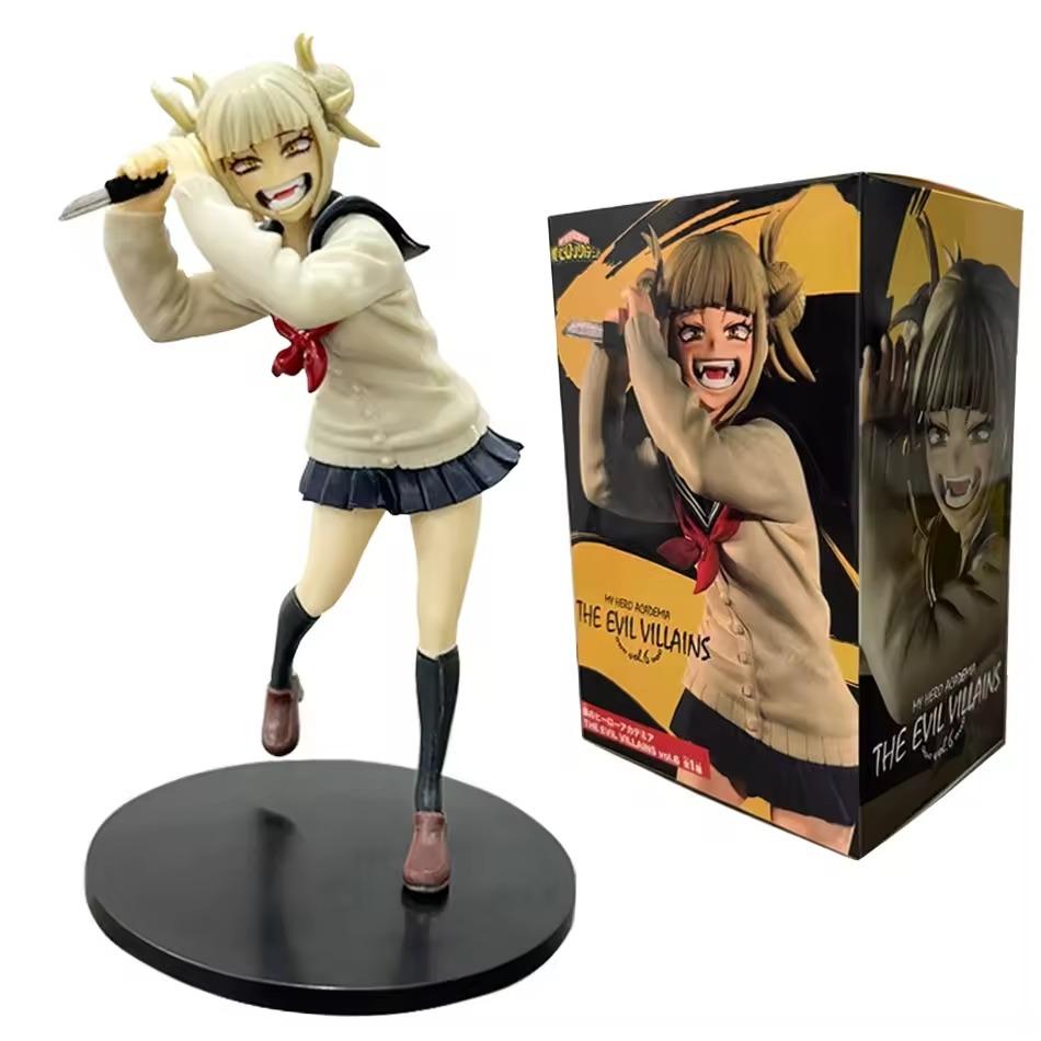 17cm Anime My Hero Academia Anime Figur Toga Himiko Niedliche Uniform Actionfiguren PVC Modell Spielzeug Sammlung für Erwachsene Statue Geschenk für Fans