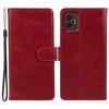 For Samsung Galaxy XCover7 Pro Case Calf Texture PU Leather Wallet Phone Cover with Wrist Strap