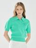 LORDLOAR Signature Collared Short Sleeve Knit Green