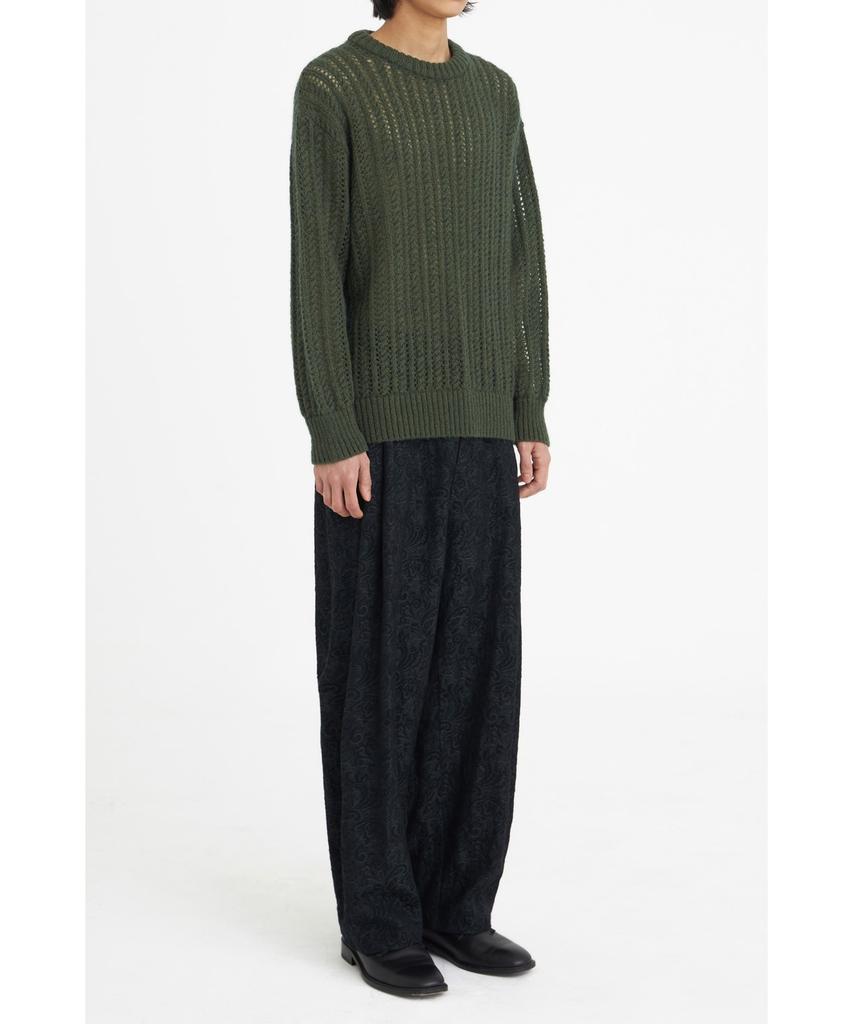 YOUTH Meshed Mohair Sweater_Olive