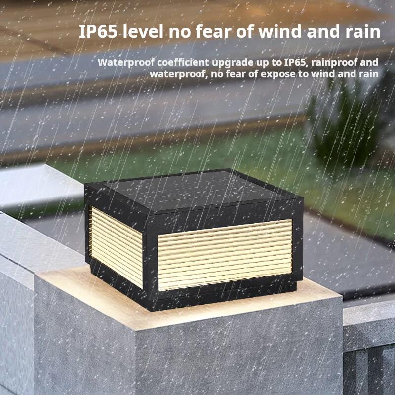 Nufeng Solar Outdoor Pillar Wall Lamp