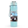 1PC Blue Monster Truck Offroad Print 750ml Color Plastic Sports Water Bottle Leakproof Flip Straw Lid Suitable for Sports Office Home Use