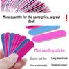 Assorted Color Double-Sided Veneer Sanding Strips - Disposable Manicure Tools for Wood Chip Filing (Red & Blue)