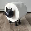 Funny Paper Holder Free Standing Toilet Roll Holder 3D Printed Black Cat Tissue Paper Holder
