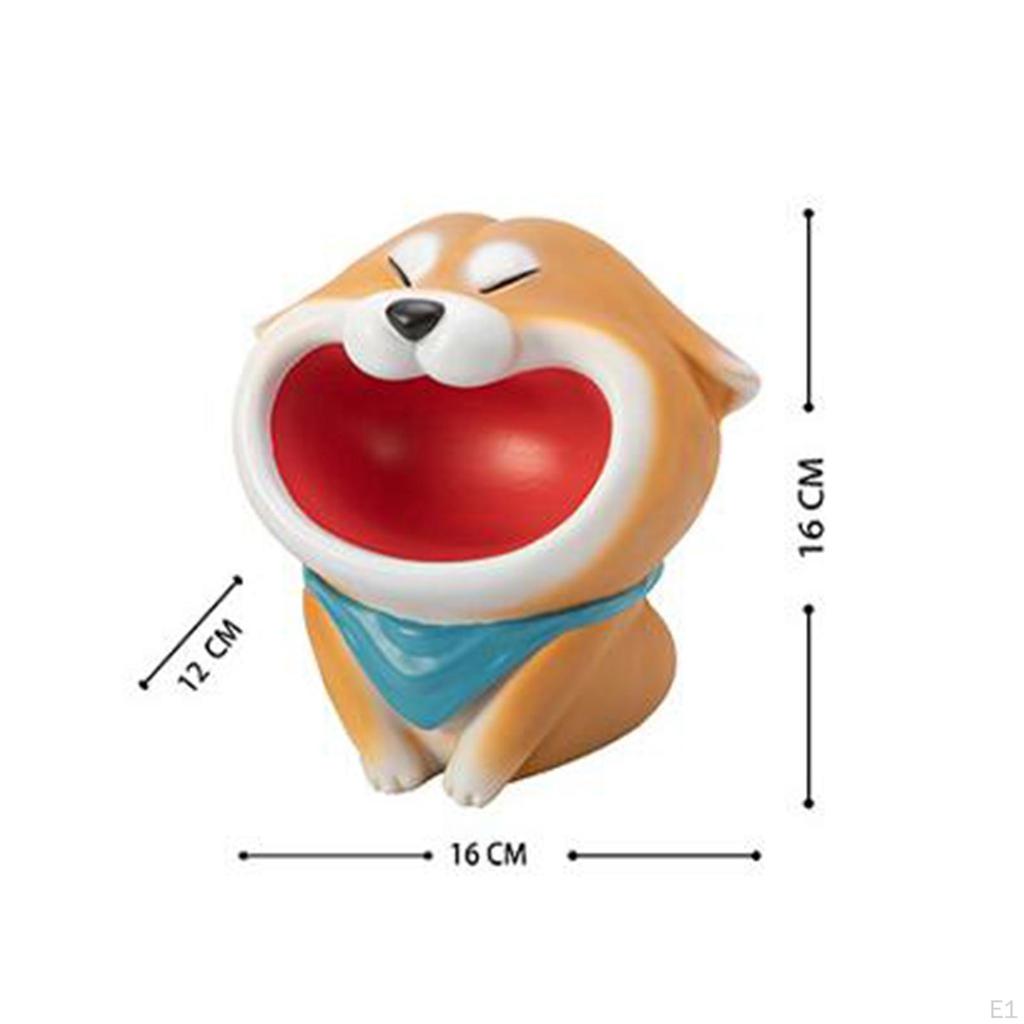 Dog Desk Storage Bowl Statue Modern Box Container Decorative Figurine for Table Apartment