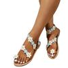Shoes Women Wedges Sandals Women Summer Flowers Beach Elastic Band Casual Open Toe Flat Soft Bottom SandáLias Femininas