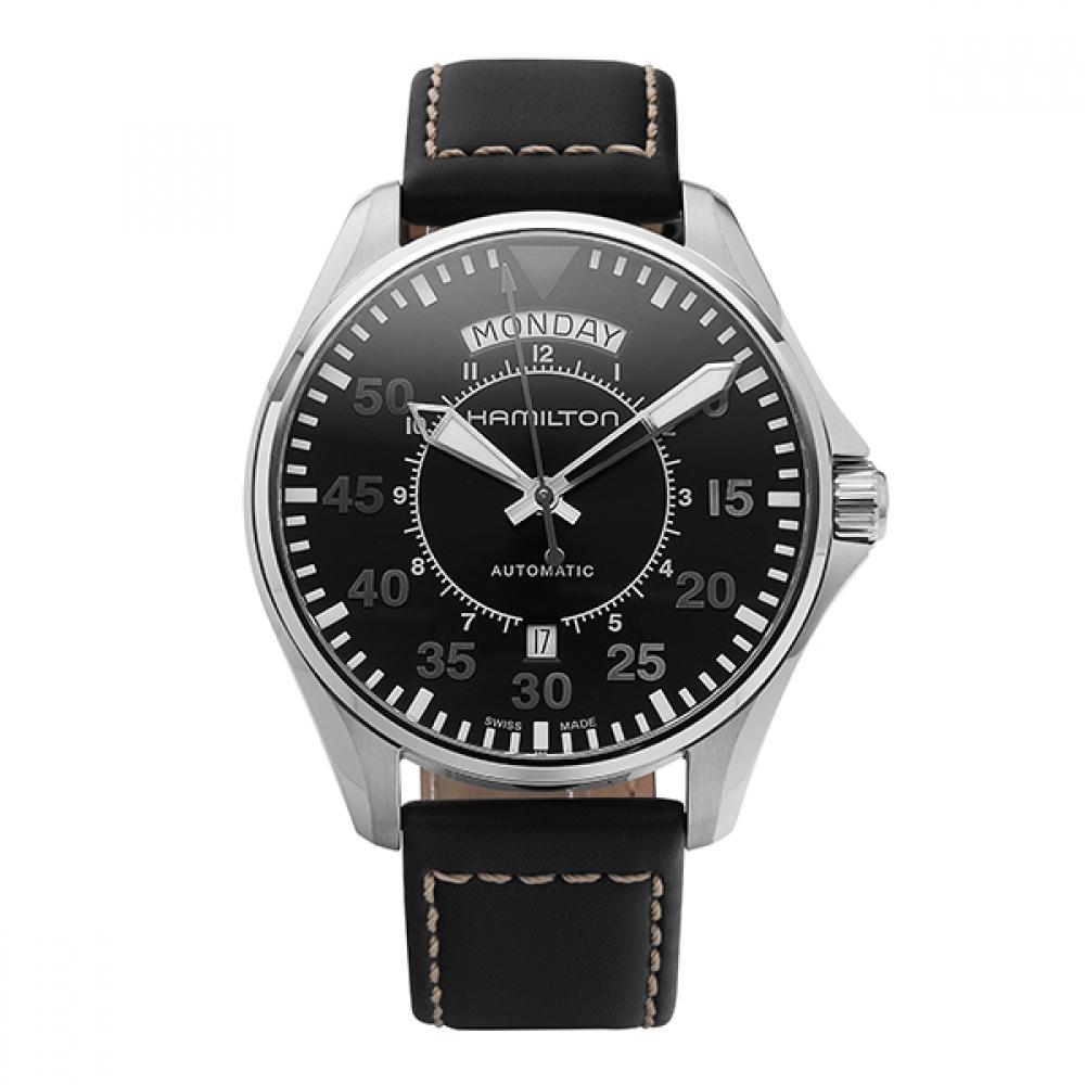 

Hamilton Men S Leather Watch Khaki Aviation Pilot H64615735 H64615735