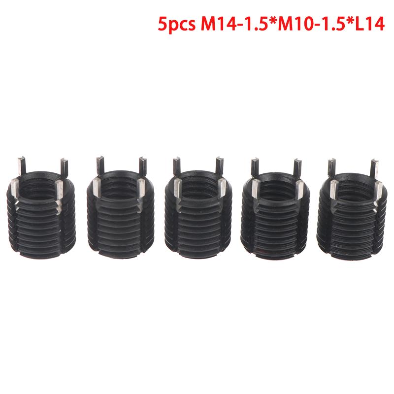 5Pcs M8-M14 Keylock Wire Thread Insert ,Helicoil Nut Black Carbon Steel Key-Locking Thread Repair Inserts