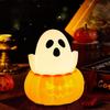 Ghost Night Light Ghost Pumpkin Silicone Night Light Colorful Lighting Decor Spooky For House Desk Kitchen Holiday Fireplace