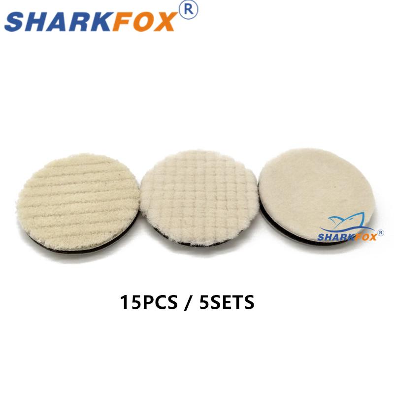 Sharkfox Car Soft Wool Buffing Polishing Pad Professional Detailing Mixed Auto Wash Maintenance Accessories