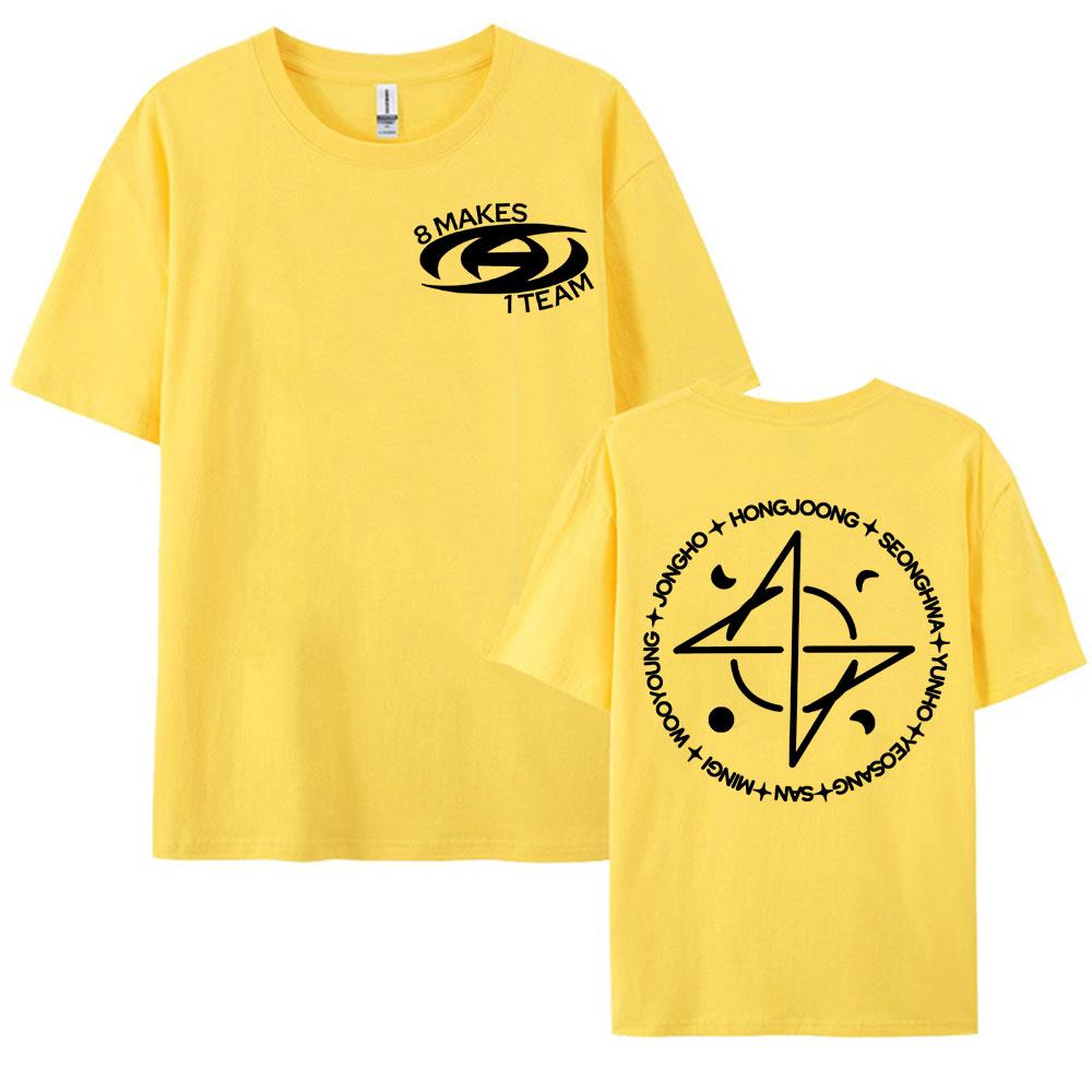 8 Makes 1 Team Kpop ATEEZ T Shirt Men Womens Korean Fashion Aesthetic T Shirts Streetwear Casual 100 Cotton Oversized Tshirts