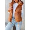 Women's Loose Fit Short Hooded Puffer Vest Sleeveless Zip Up Padded Gilet With Side Pockets For Fall Winter