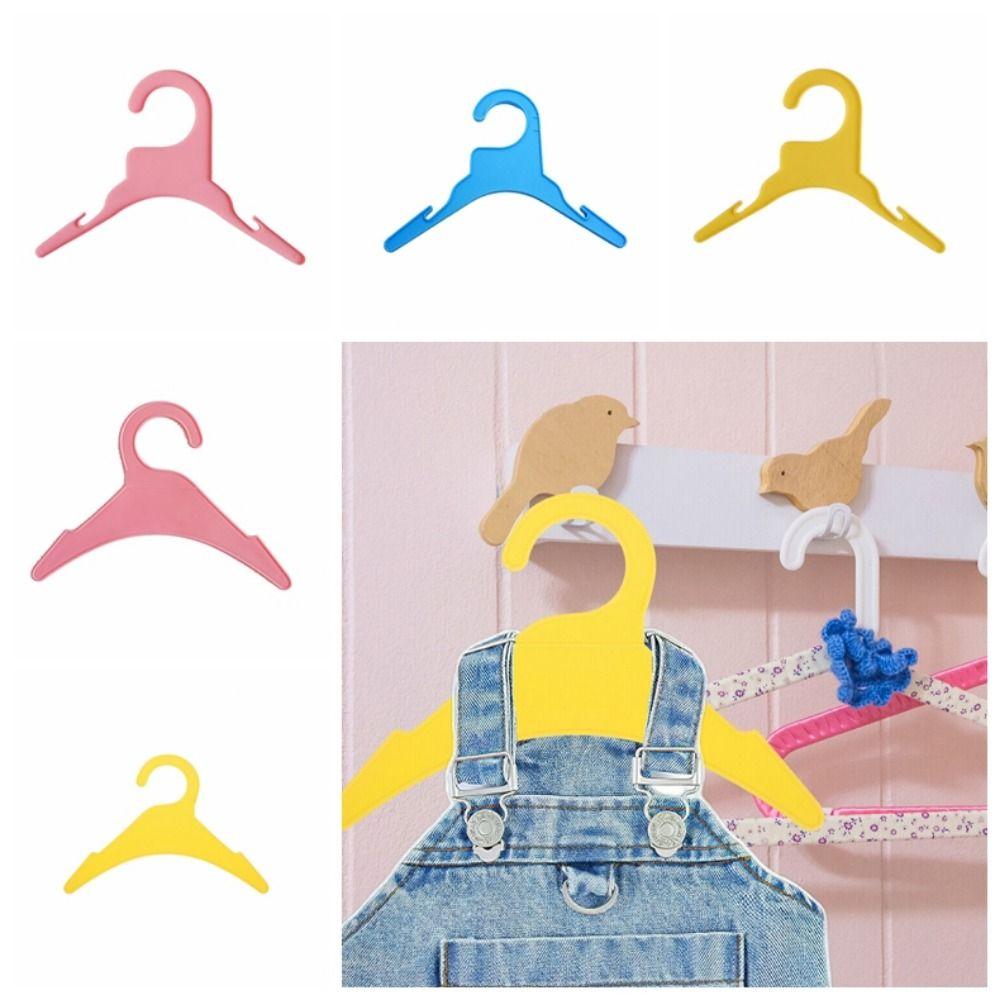 12pcs/set Anti-Skid Pet Clothes Hangers Colorful Small Hangers Mini Wardrobe Cat Clothes Rack  Puppy