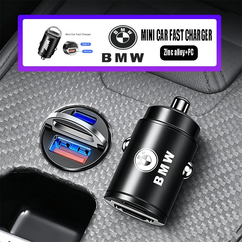 BBIH8 For BMW X1 X2 X3 X5 X4 X6 X7 iX3 F20 F10 F07 E70 Car Charger USB Type-C Phone Hidden Fast Charging Convert Plug Auto Sticker