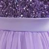 European & American Girls' Sequin Puffy Princess Dress with Bubble Sleeves for Catwalk and Evening Events