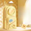 Large-capacity Schoolbag Pencil Case  Primary School Students' School Stationery Box Visual Pain Window Velcro Pencil Case