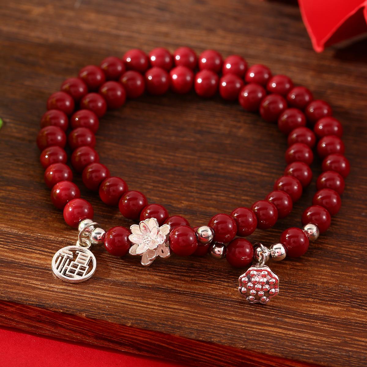 

Пересылка высококачественного китайского браслета из бисера лотоса на Новый год в подарок девушке