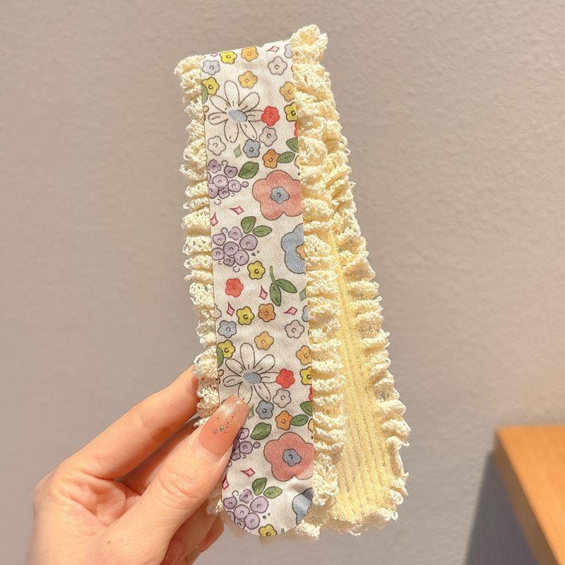 Sweet Floral Pattern Hair Fringe Sticker Headband Forehead Hair Patch Sticker Reusable For Women Daily Makeup Headwear