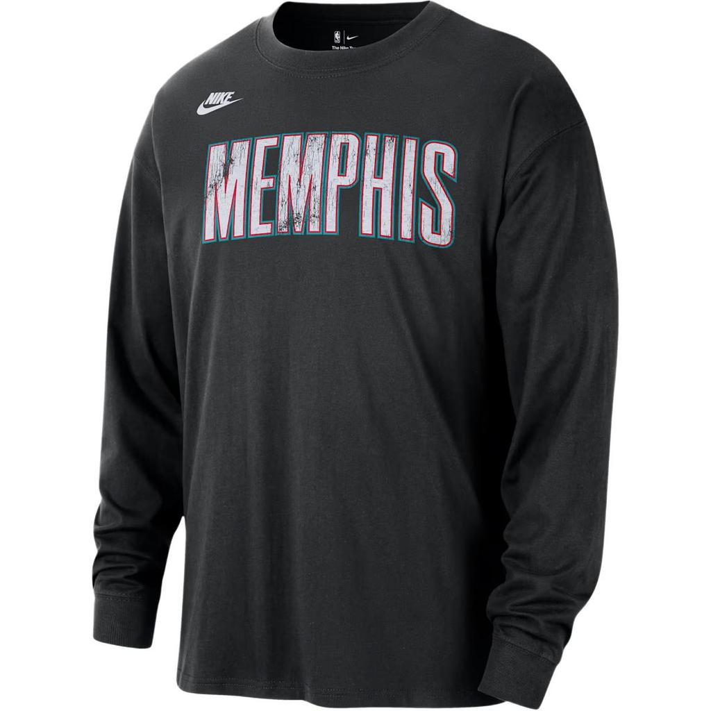 Nike Memphis Grizzlies NBA Loose Fit Crew Neck Long Sleeve T-Shirt Men Tops IB4236-010