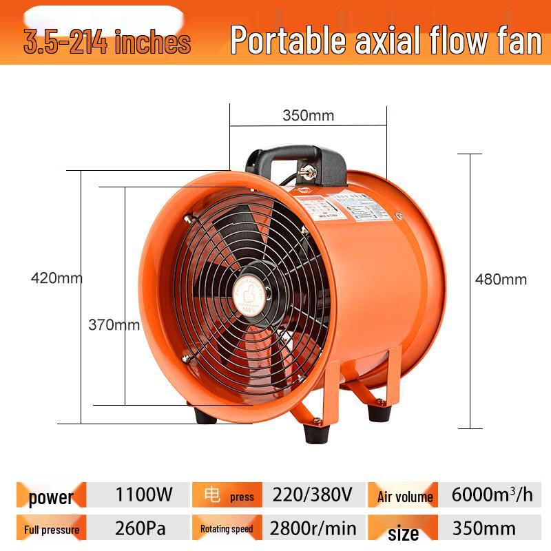 Junpinjia Portable Axial Flow Ventilator Fan