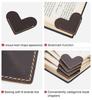 Handmade Heart-Shaped Retro Leather Bookmark – Personalized Creative Genuine Leather Page Holder.