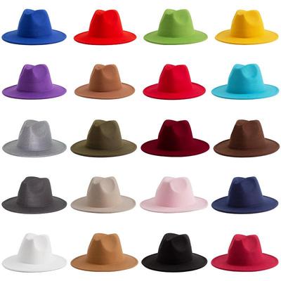 "Cappello Jazz di Lana a 60 Colori Stile Retrò Britannico con Logo Ricamato Personalizzato"