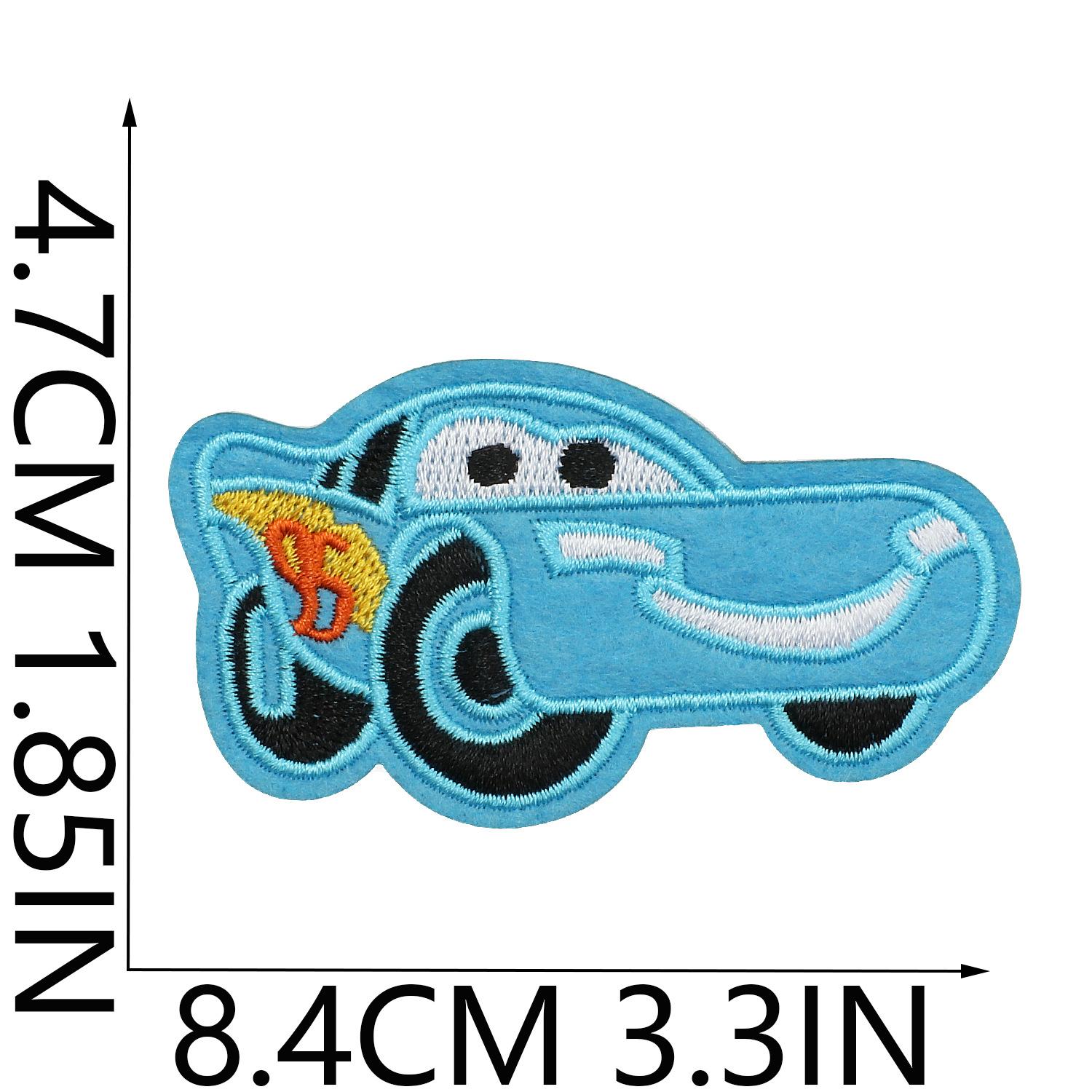 

Cartoon Car Embroidery Cloth Sticker Ironing Racing Computer Embroidery Patch Sticker Flame Wheel Clothes Bag Decoration no. 4_3 pieces