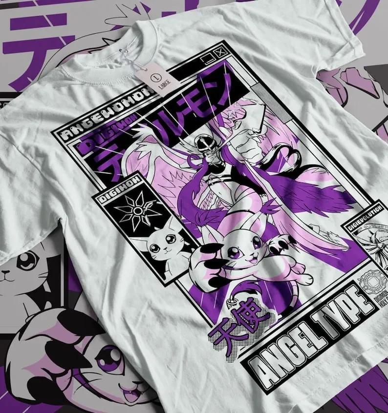 Angemon Shirt Digimon Anime Patamon Tshirt Magnaangemon Tee Seraphimon TShirt S