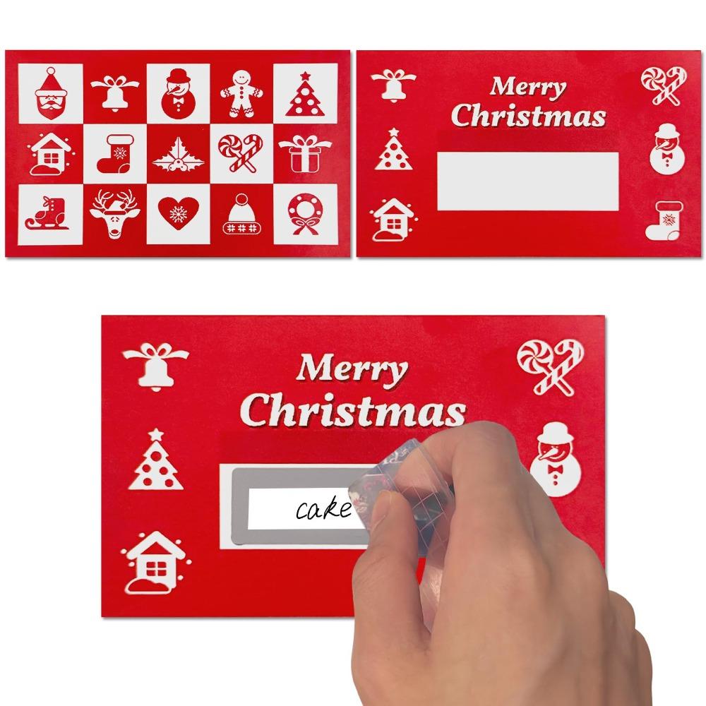 50 Pcs DIY Gift Tags Holiday Reward Tickets Opaque Coating Raffle Ticket  Party Games