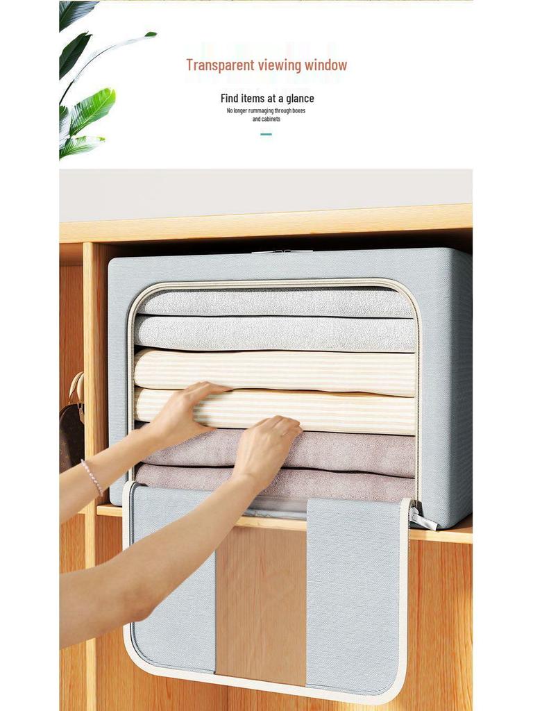 Extra Large Foldable Oxford Cloth Storage Box for Wardrobe - Thickened and Spacious