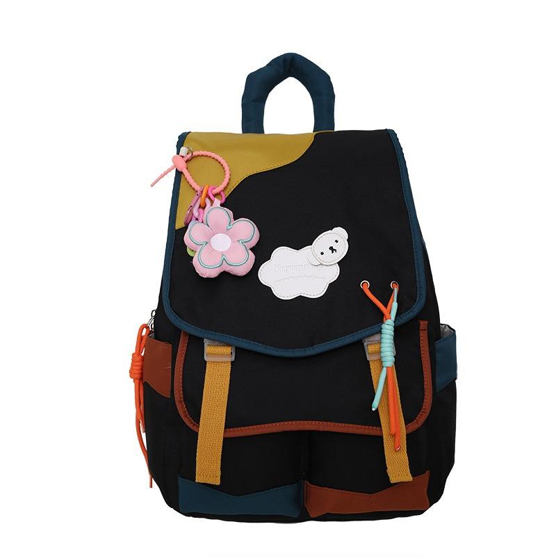 Backpack New Large-capacity High School Students Cute Backpack Contrasting Color Primary School Backpack